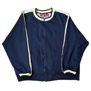 Venezia Jeans Navy Track Jacket Zip Up Mens 2XL